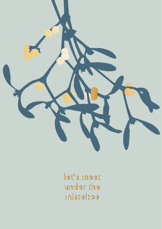 Postkarte - Toni Starck - lets meet under the mistletoe