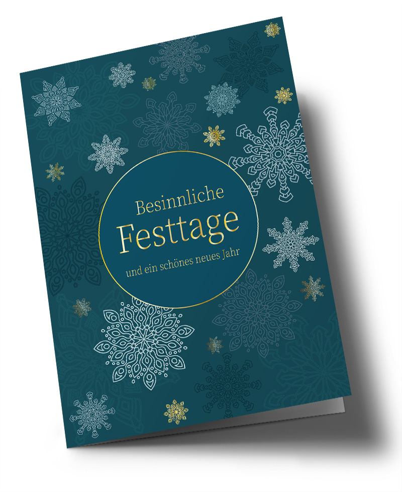 Klappkarte C6 - Toni Starck - Schneeflocken Klappkarte C6 - Toni Starck - Schneeflocken