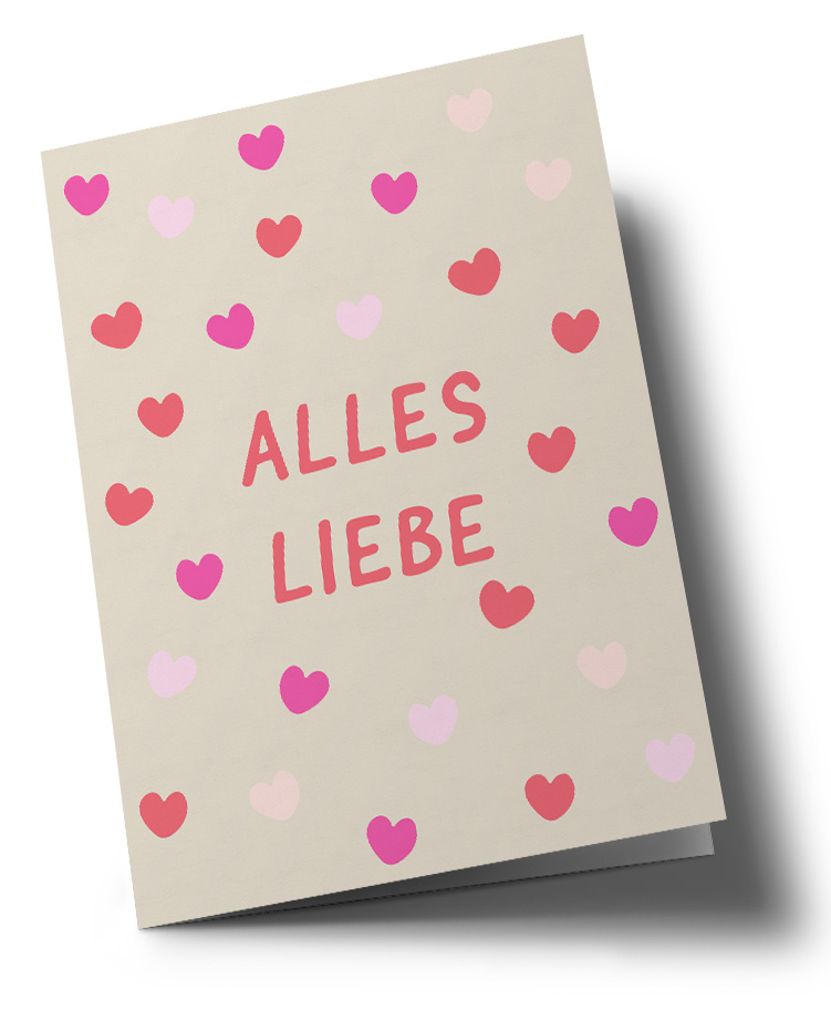 Klappkarte C6 - nola - Alles Liebe