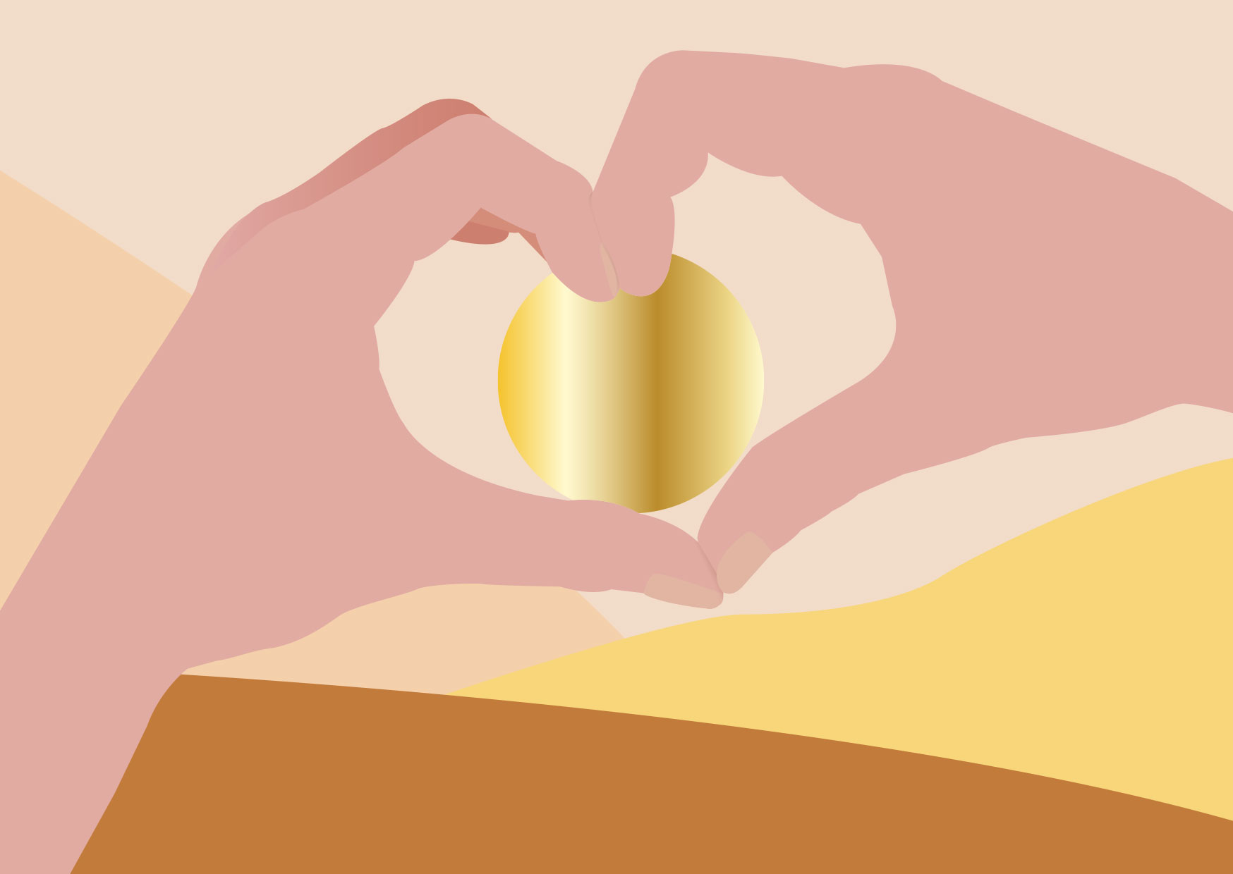 Postkarte - Toni Starck - hand heart Postkarte - Toni Starck - hand heart