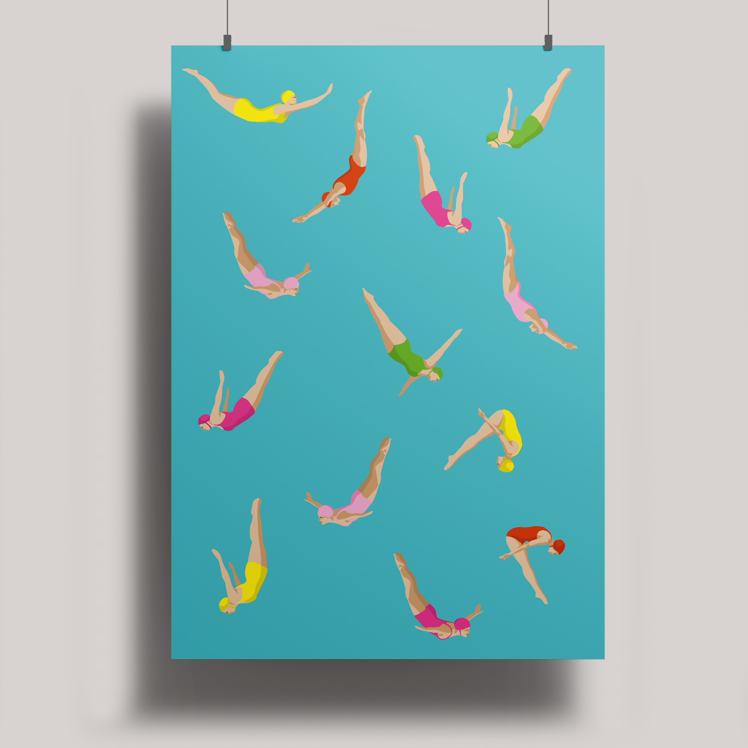 Artprint A3 - Schwimmerinnen
