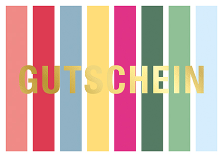 Klappkarte C6 - La Card - Gutschein, bunt
