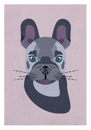 Postkarte - Daria Ivanova - Fr. Bulldogge