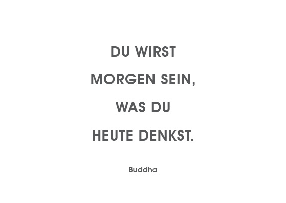 Postkarte - Wortsinn - Du wirst morgen sein Buddha
