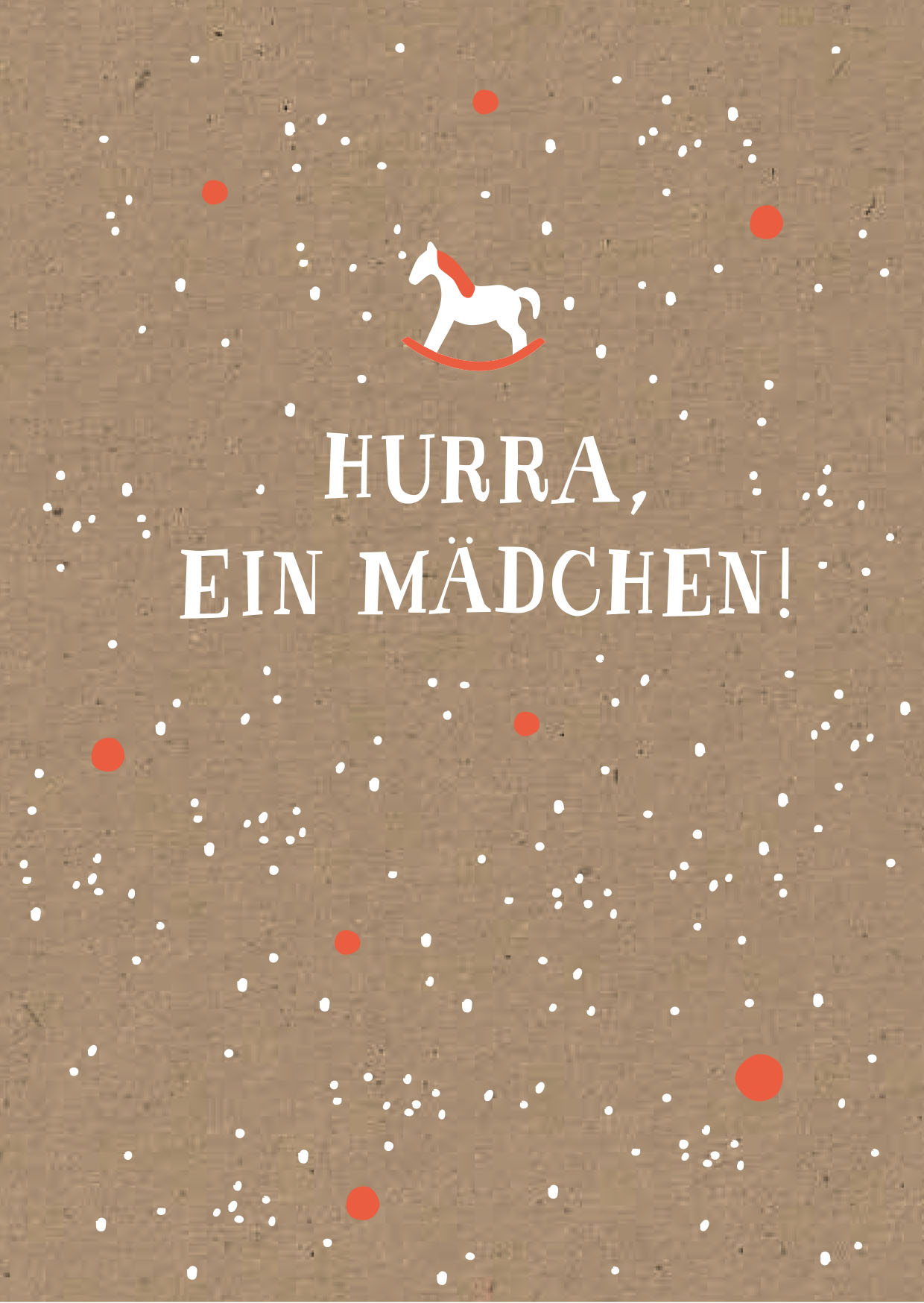 Postkarte - Designfräulein - Hurra, ein Mädchen