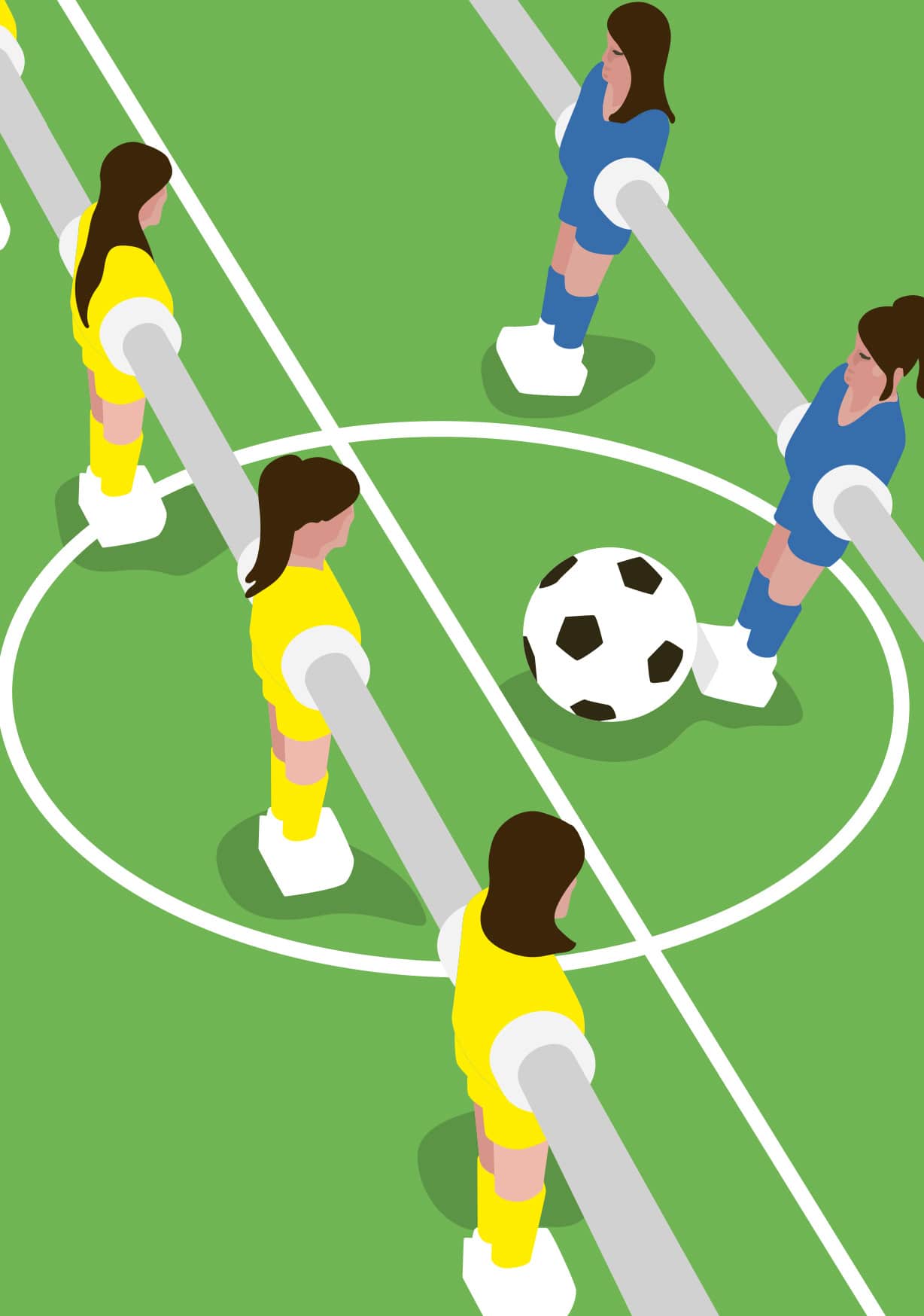 Postkarte - sports - Foosball