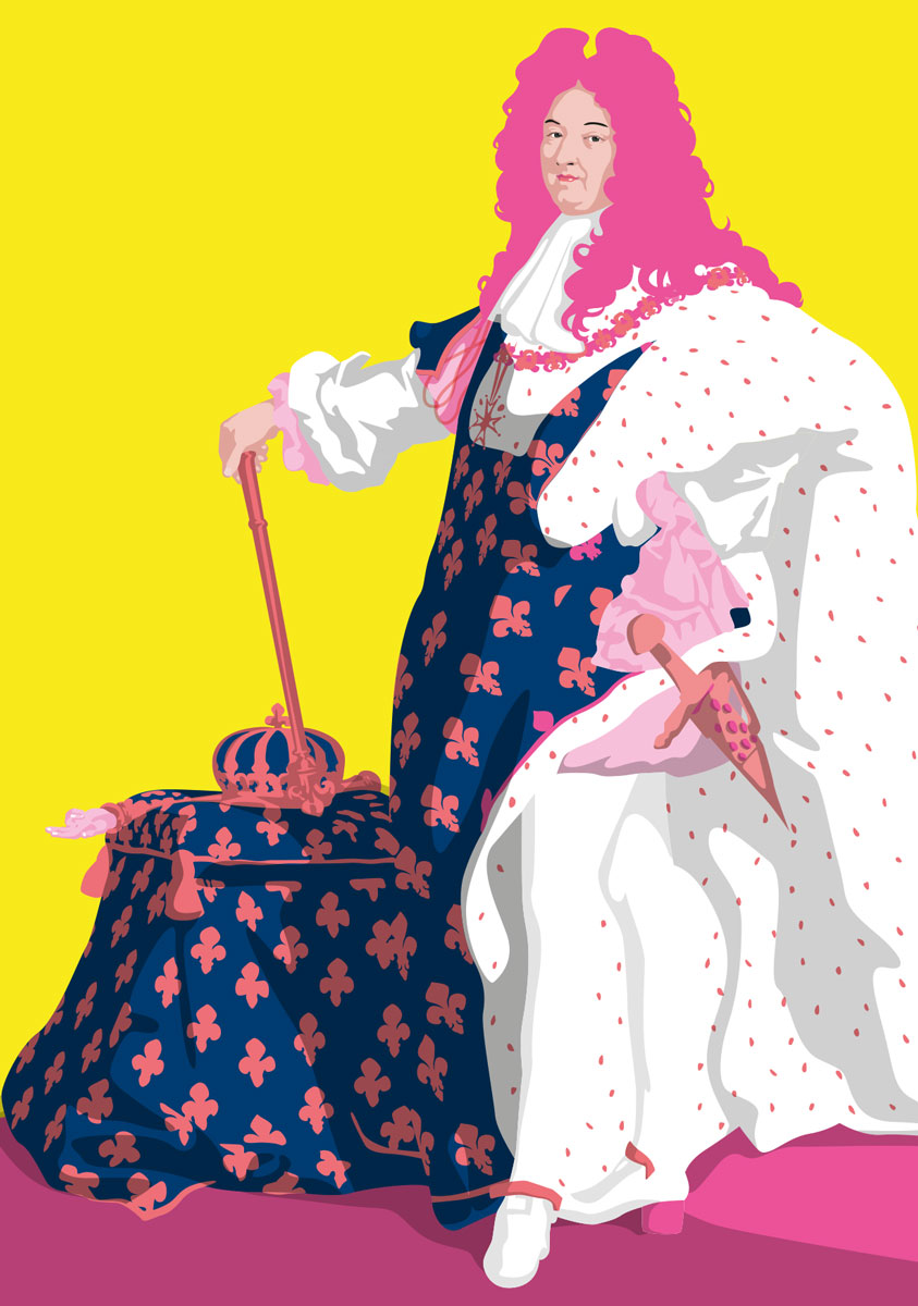 Postkarte - pop art new generation - Ludwig XIV. Postkarte - pop art new generation - Ludwig XIV.