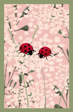 Minicard - Toni Starck - Two ladybugs Minicard - Toni Starck - Two ladybugs