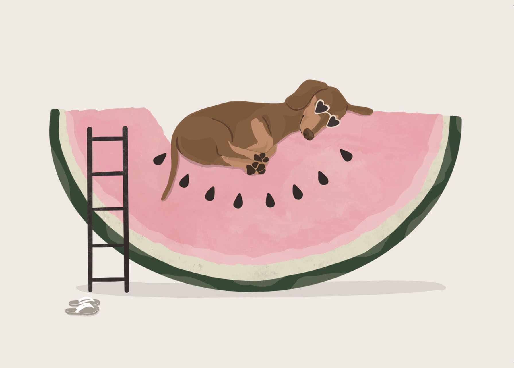 Postkarte - Alfie's Greetings - Watermelon
