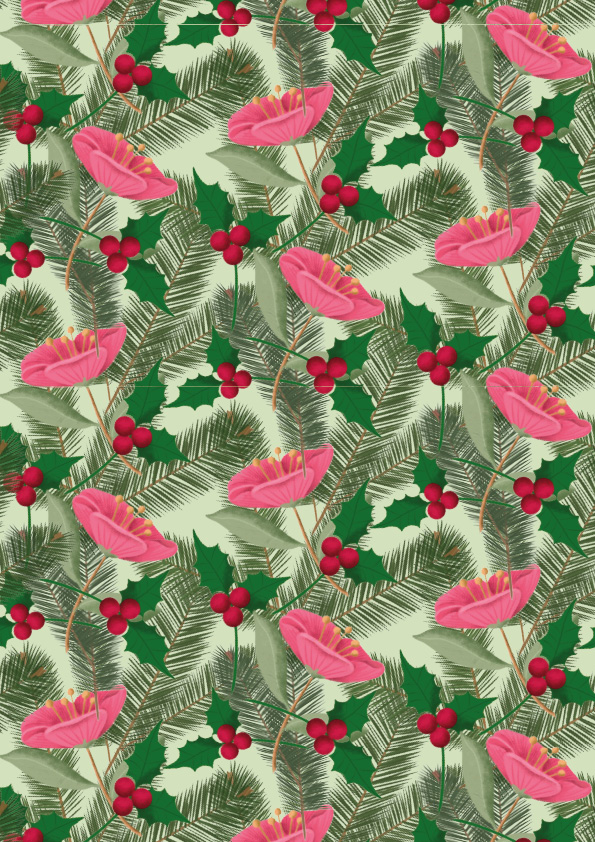 Geschenkpapier - toni starck pattern - Christmasflower Geschenkpapier - toni starck pattern - Christmasflower