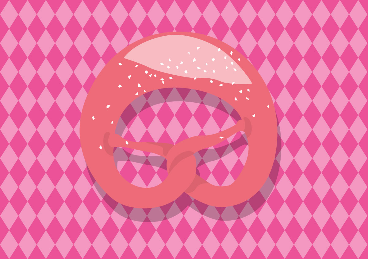 Postkarte - luminous - Brezel Postkarte - luminous - Brezel