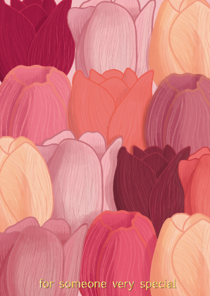 Postkarte - Toni Starck - Tulips for someone special Postkarte - Toni Starck - Tulips for someone special