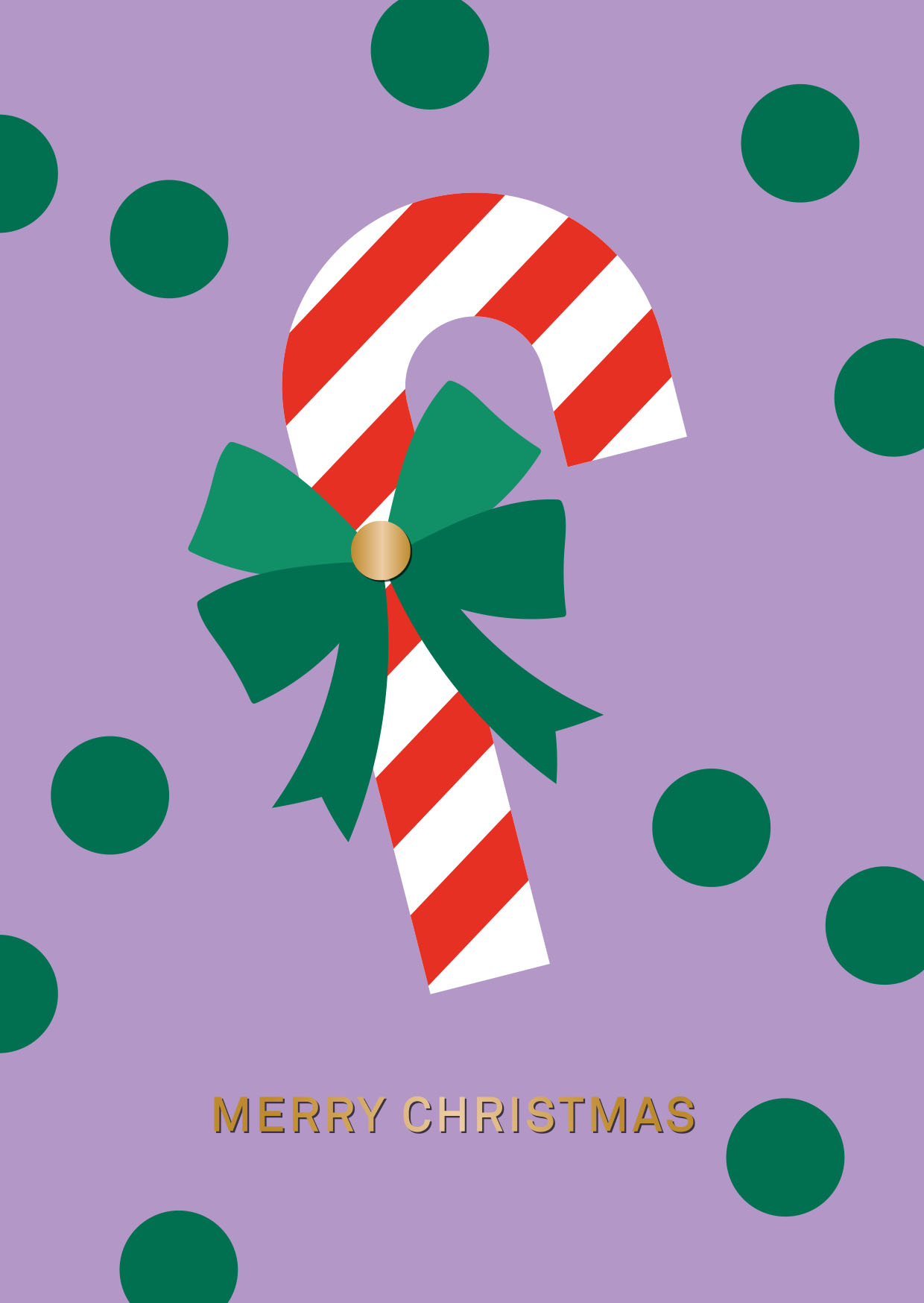 Postkarte - Designfräulein - OroLumi - Zuckerstange