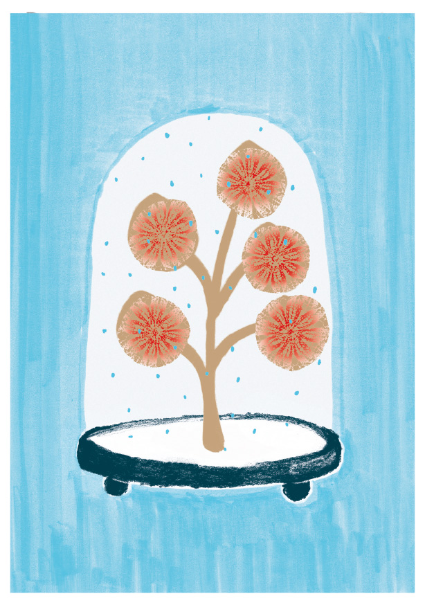 Postkarte - schönegrüsse - Winter - Wunderbaum im Zauberglas