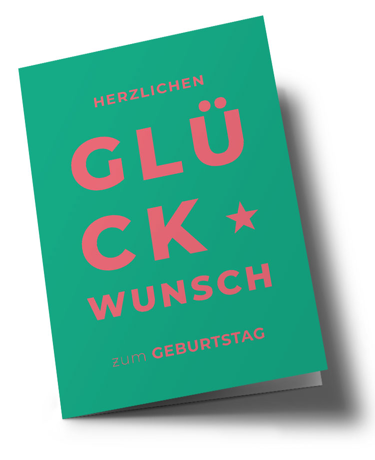 Klappkarte C6 - typestyle - Zum Geburtstag