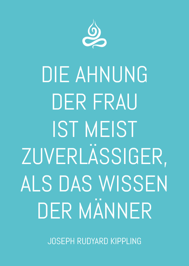Postkarte - Wortsinn - Die Ahnung der Frau