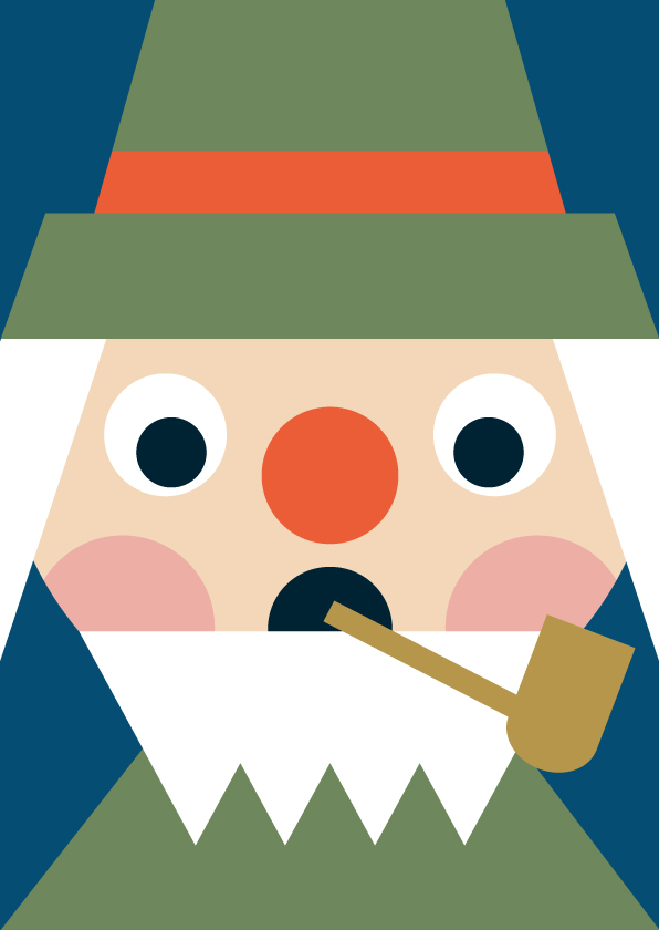 Postkarte - Designfräulein - Funny Faces - Räuchermännchen Postkarte - Designfräulein - Funny Faces - Räuchermännchen