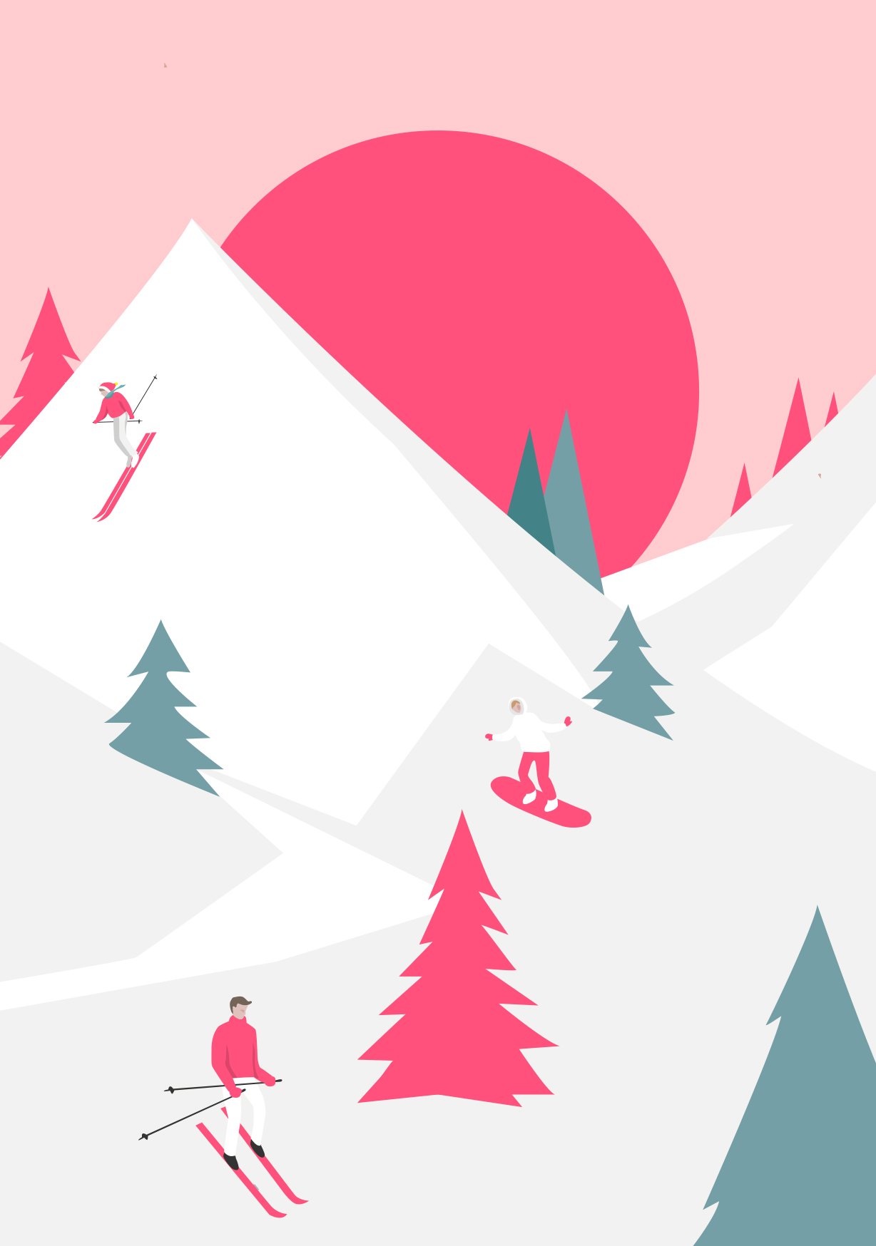 *PK - luminous - Ski run with trees