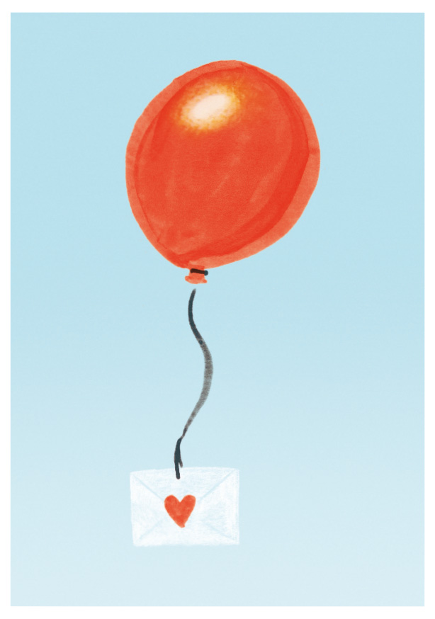 Postkarte - schönegrüsse - Luftballon