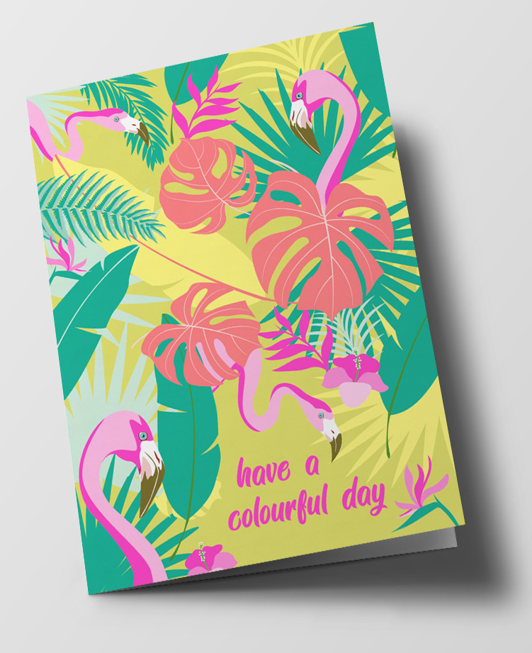 Klappkarte C6 - Happiness - Have a colourful day