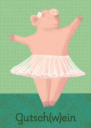 Postkarte - Toni Starck - Gutschwein Postkarte - Toni Starck - Gutschwein