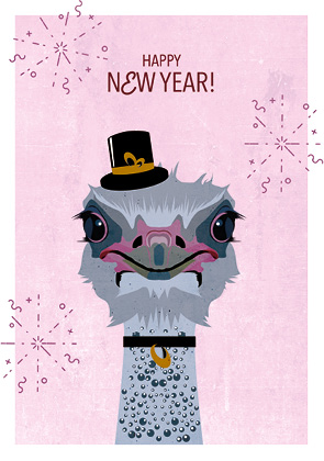 Postkarte - Daria Ivanova - New Year Strauss