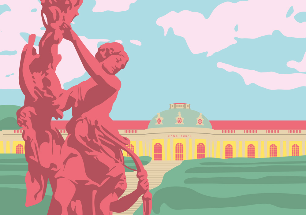 *PK - Bon Voyage - weibliche Skulptur, Schloss Sanssouci
