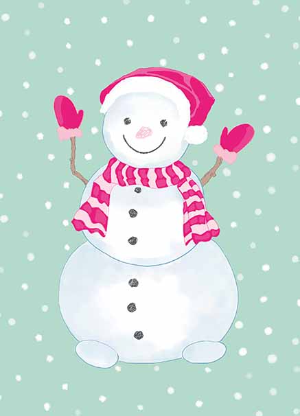 Postkarte - m-illu - Schneefrau Postkarte - m-illu - Schneefrau