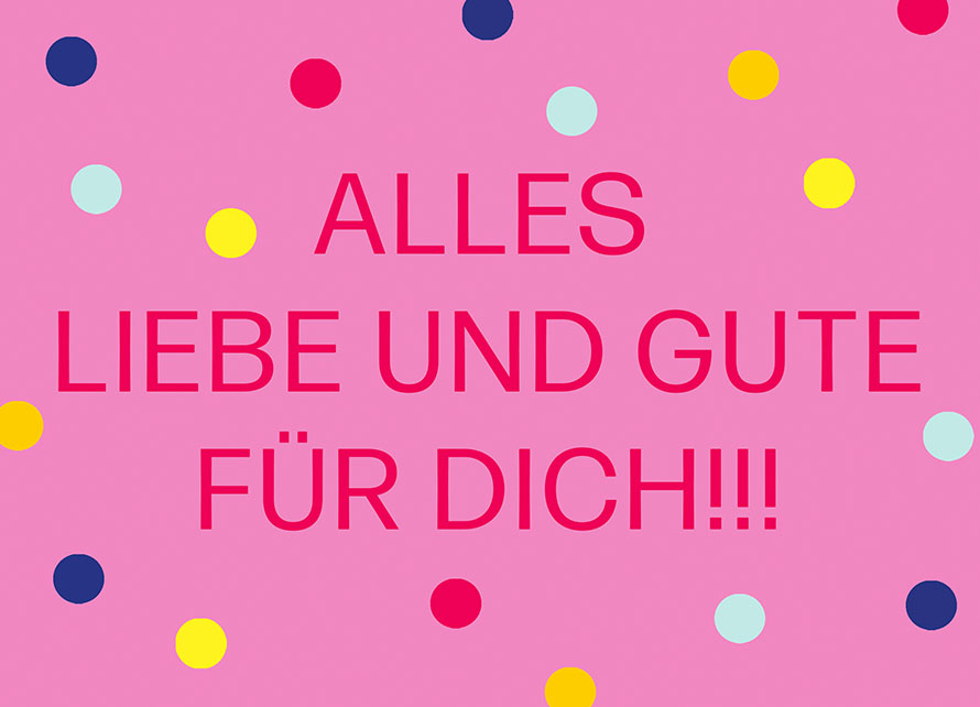 Postkarte - m-illu - Alles Liebe und Gute für Dich