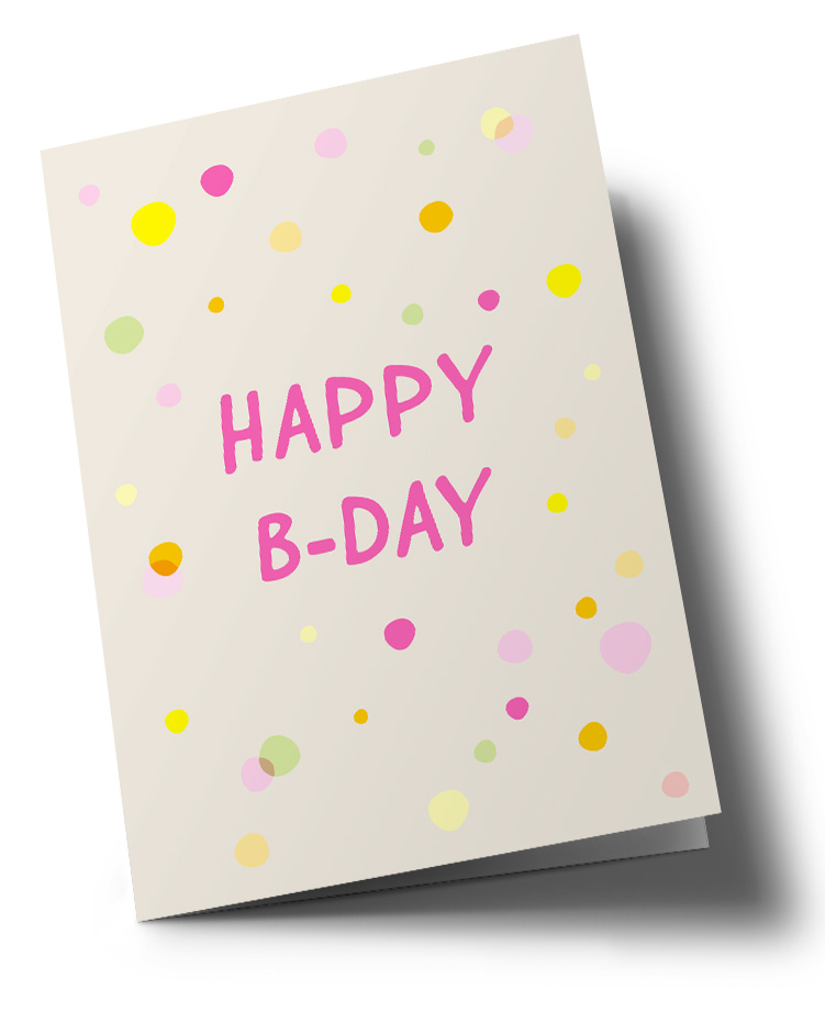 Klappkarte C6 - nola - Happy b-day