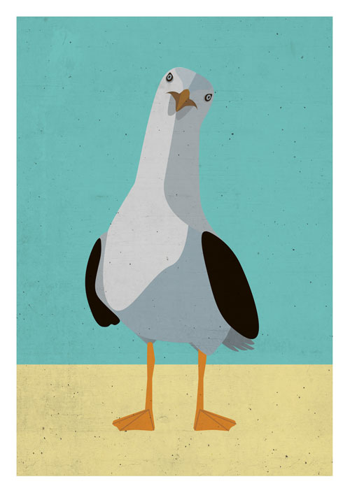 Postkarte - Daria Ivanova - Möwe