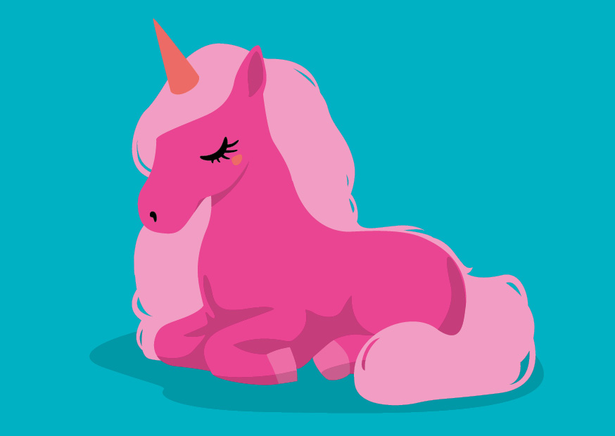 Postkarte - luminous - Einhorn