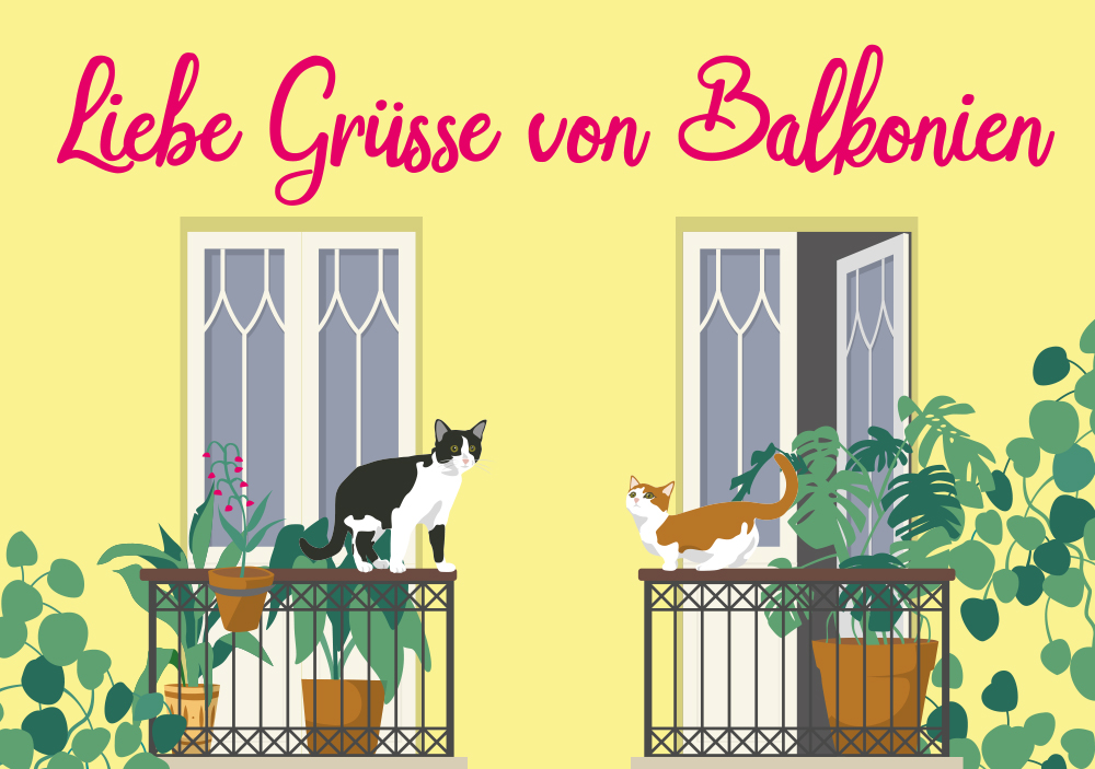 Postkarte - Lucky Cards - Balkonien