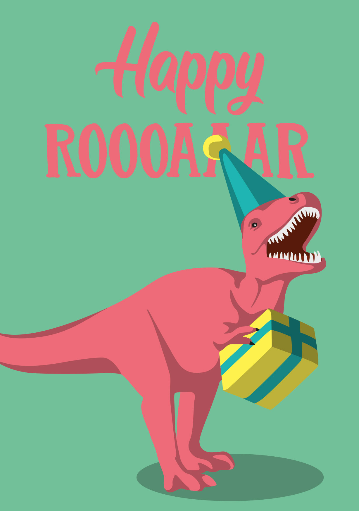 Postkarte - luminous - Happy Roooaaar