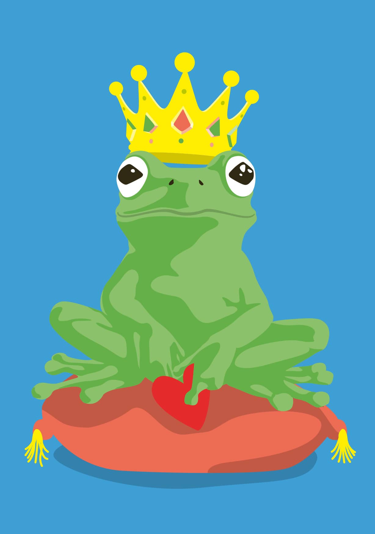 Postkarte - luminous - Frosch mit Krone