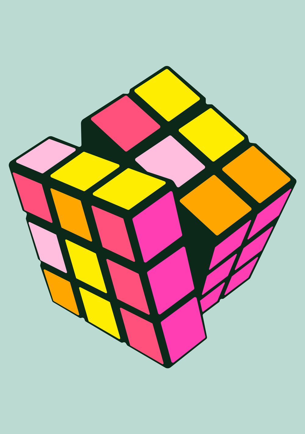 Postkarte - Design Classics - Zauberwürfel Postkarte - Design Classics - Zauberwürfel