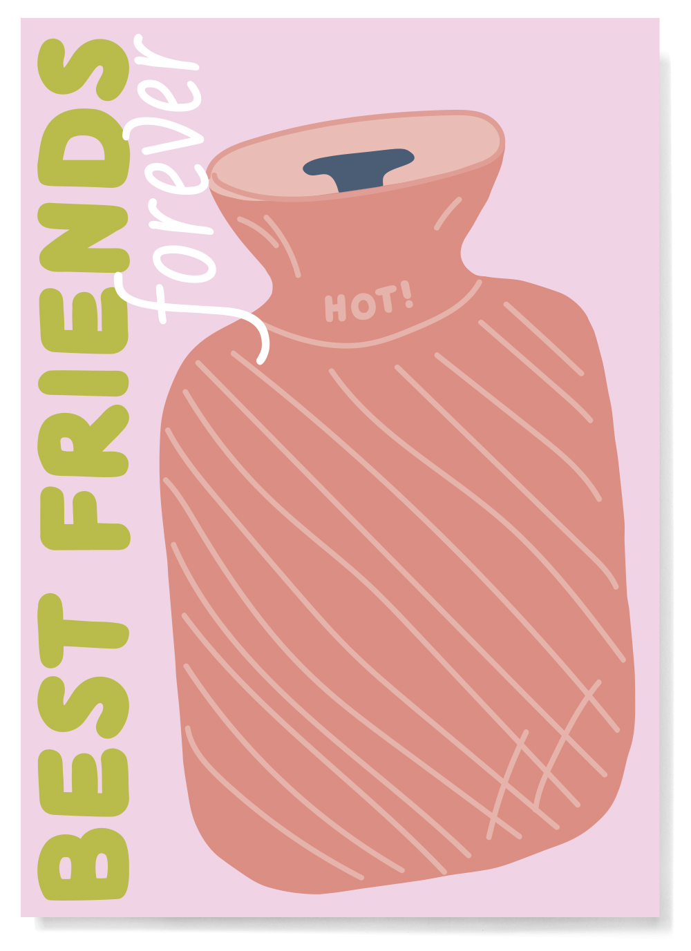 Postkarte - familytree - Wärmflasche
