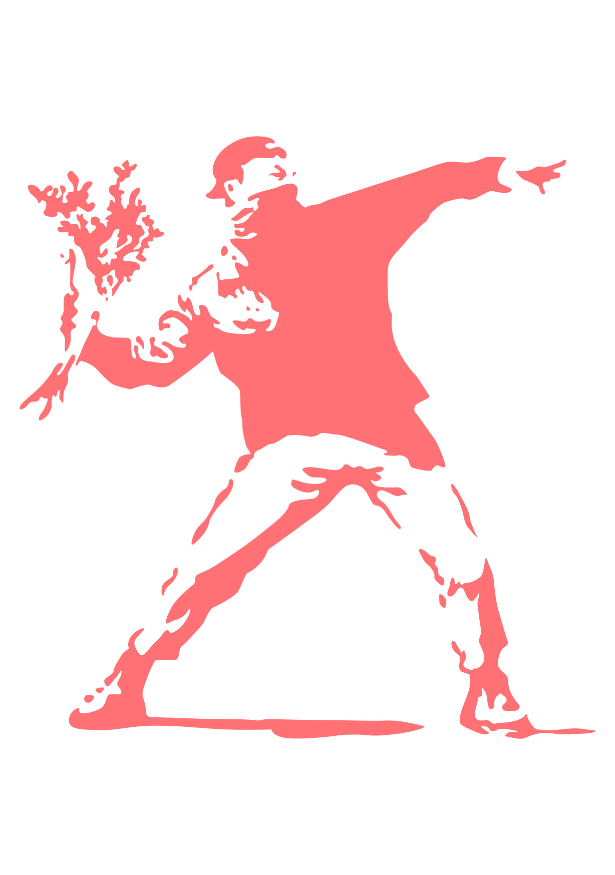 Postkarte - Museum Art - Mann mit Blumenstrauss Postkarte - Museum Art - Mann mit Blumenstrauss