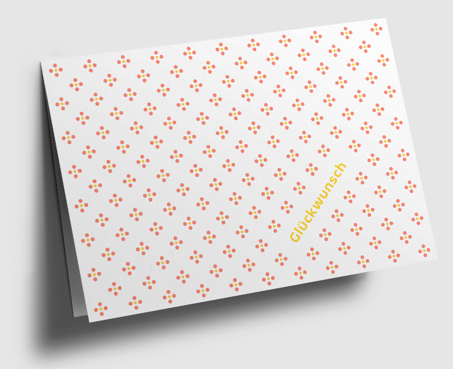 Klappkarte C6 - graphixx - Rauten orange fein