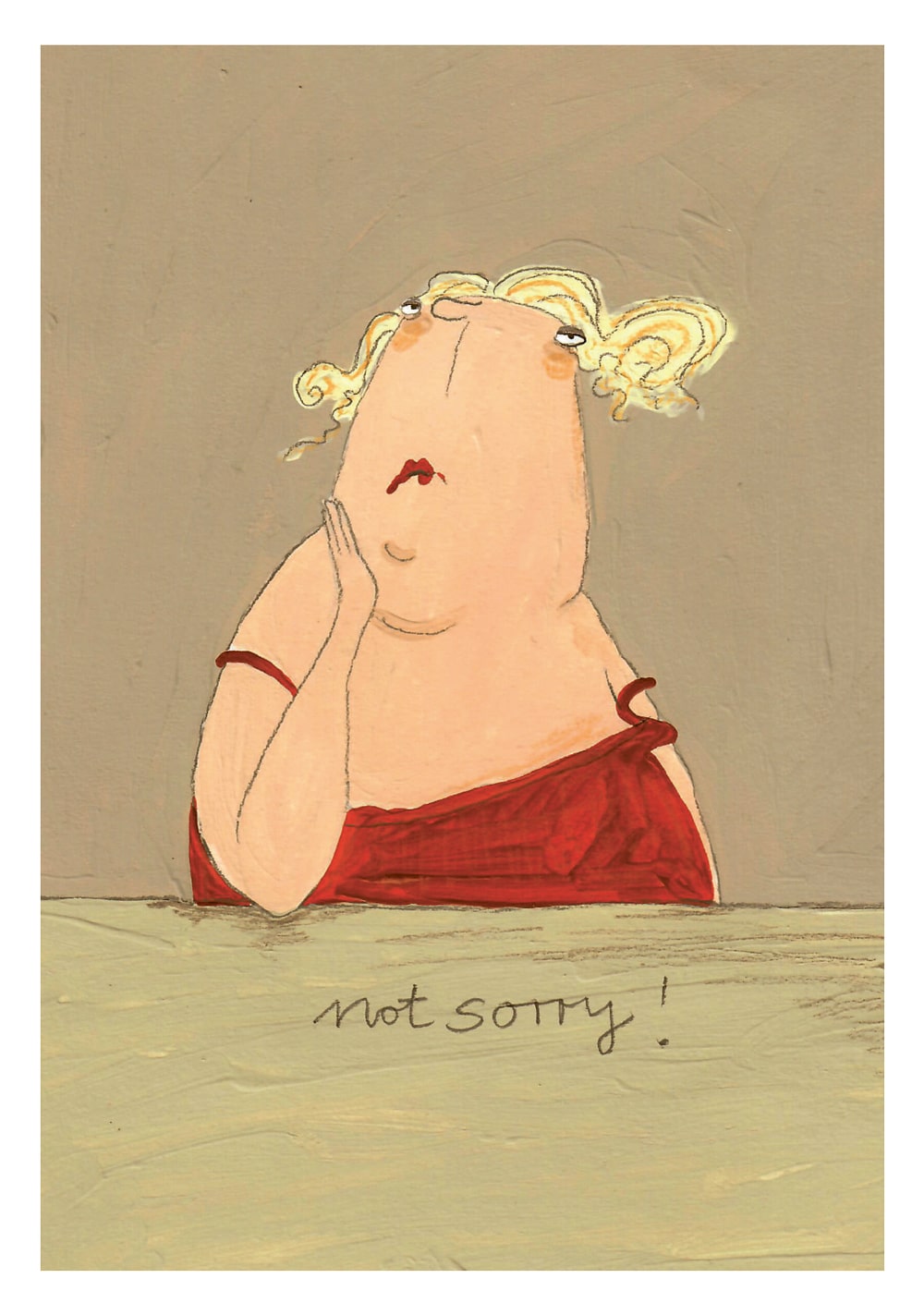 Postkarte - kittiekatstudio - not sorry