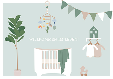 Klappkarte - La Card - Babyzimmer