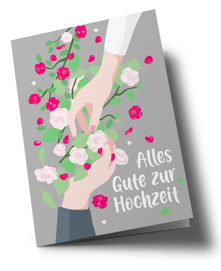 Klappkarte A5 - Lucky Cards - Alles Gute zur Hochzeit