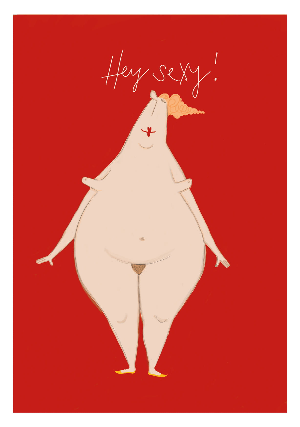 Postkarte - kittiekatstudio - Hey sexy!