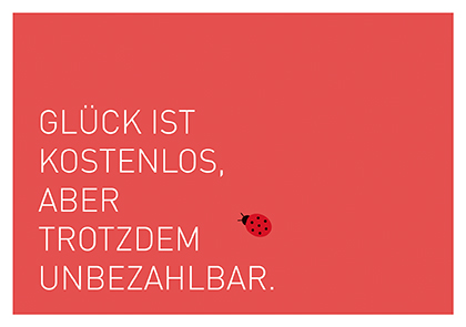 Postkarte - La Card - Glück ist kostenlos Postkarte - La Card - Glück ist kostenlos