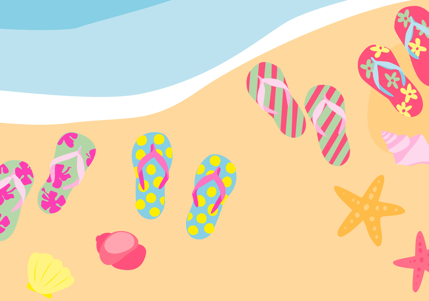 Postkarte - Limoncella - Badelatschen Postkarte - Limoncella - Badelatschen