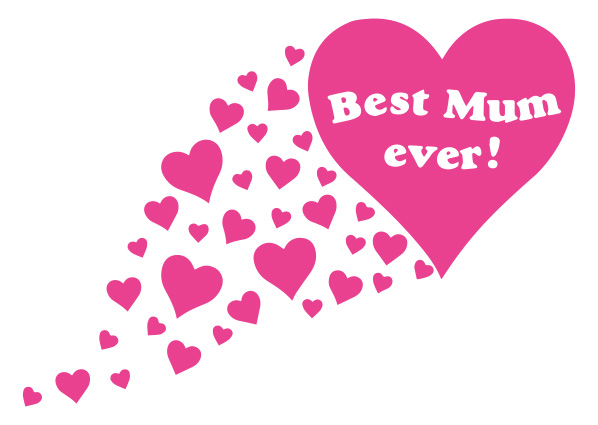 Postkarte - luminous - best mum ever