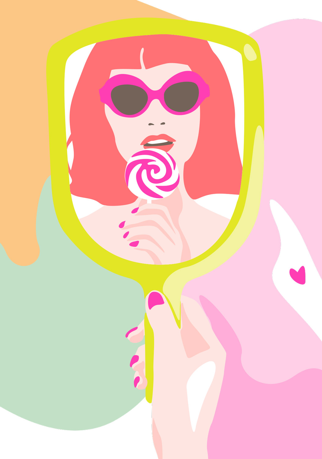 Postkarte - Limoncella - Mirror Woman Postkarte - Limoncella - Mirror Woman