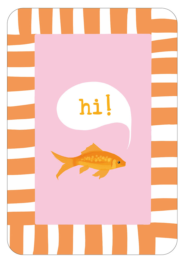 Postkarte - Toni Starck - Lollipop - Goldfish Hi