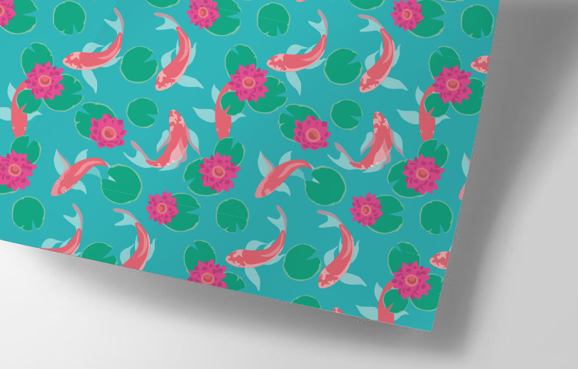 Geschenkpapier - Happiness- Koi Fische