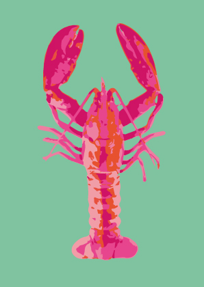 Postkarte - Toni Starck - Pink Lobster